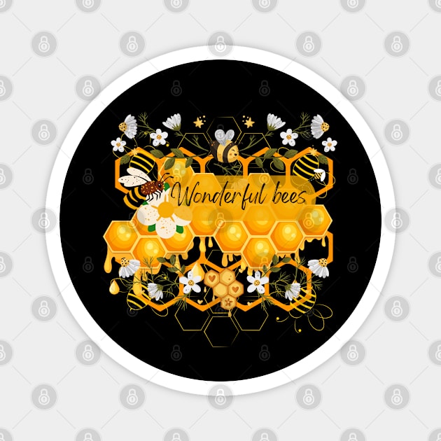 Wonderful Bees Magnet by AlmostMaybeNever